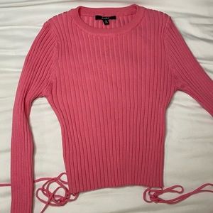 Pink Ribbed Long Sleeve